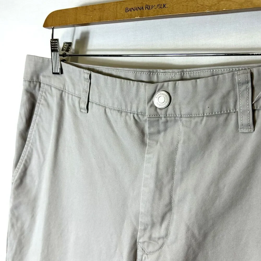 Bonobos Men's Light Tan Flat Front Straight Leg Classic Chino Pants Sz 36 X 33